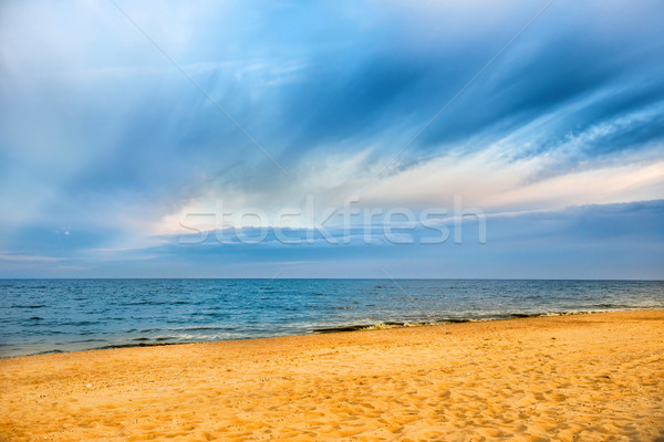 Tropical beach and blue sea with waves Stock photo © vapi
