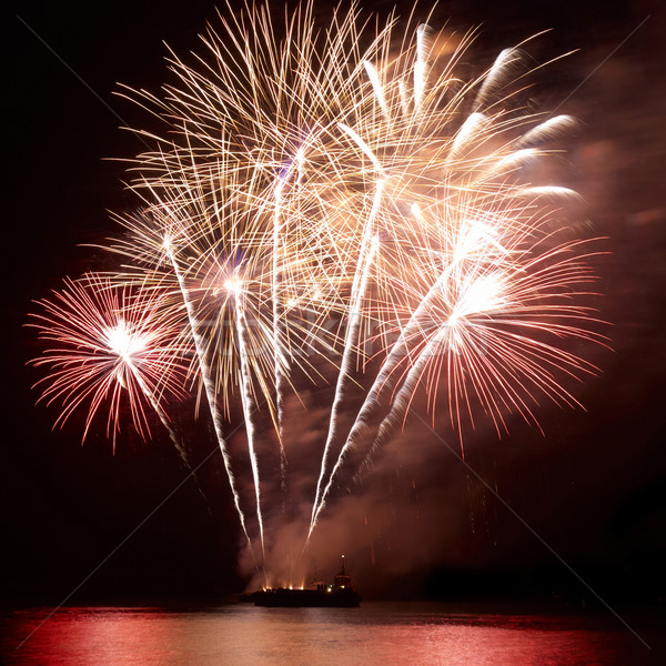 Stock photo: Fireworks, salute
