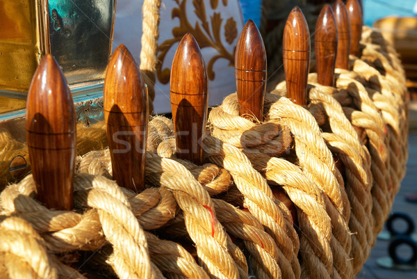 Yacht's ropes and tackles Stock photo © vapi