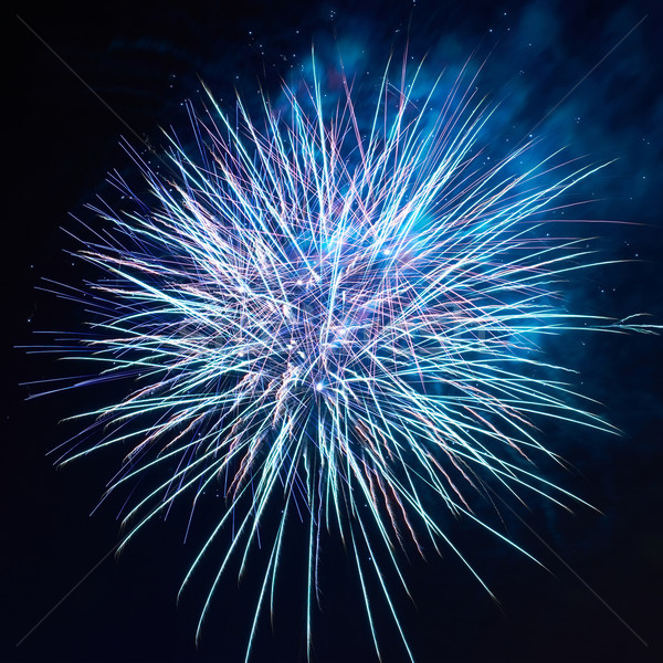 Colorato fuochi d'artificio blu nero cielo felice Foto d'archivio © vapi