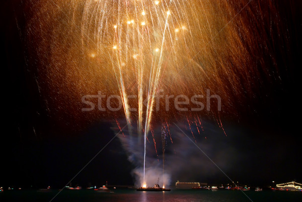 Salute, fireworks above the bay. Sevastopol. Stock photo © vapi