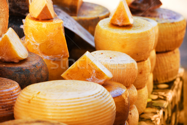 Different sorts of italian cheeses Stock photo © vapi