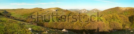 Panorama. Hills with cloudscape Stock photo © vapi