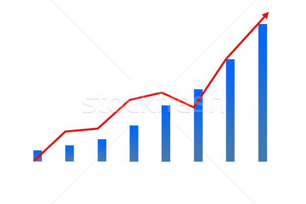 Сток-фото: изображение · финансовых · диаграмма · икона · диаграммы · красный