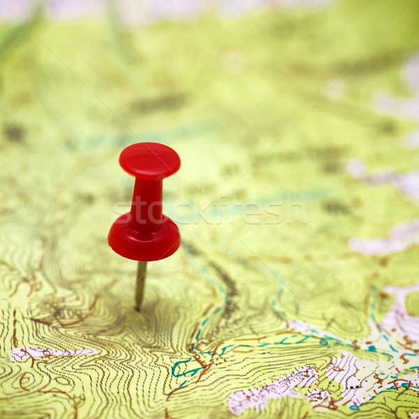 Red point on the map Stock photo © vapi
