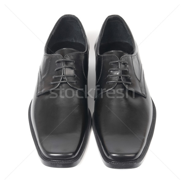 Stok fotoğraf: çift · siyah · ayakkabı · yalıtılmış · beyaz · ofis