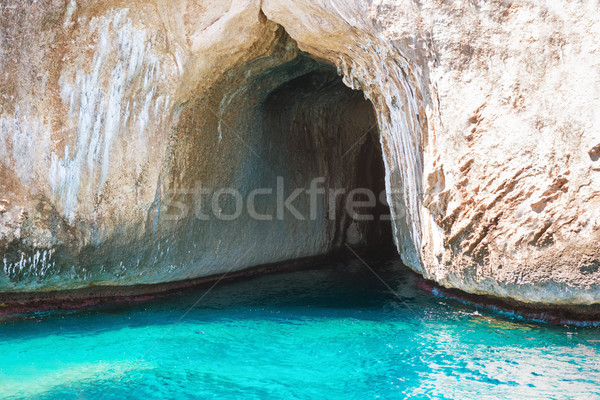 Foto stock: Grande · mar · cueva · mediterráneo · costa · pared