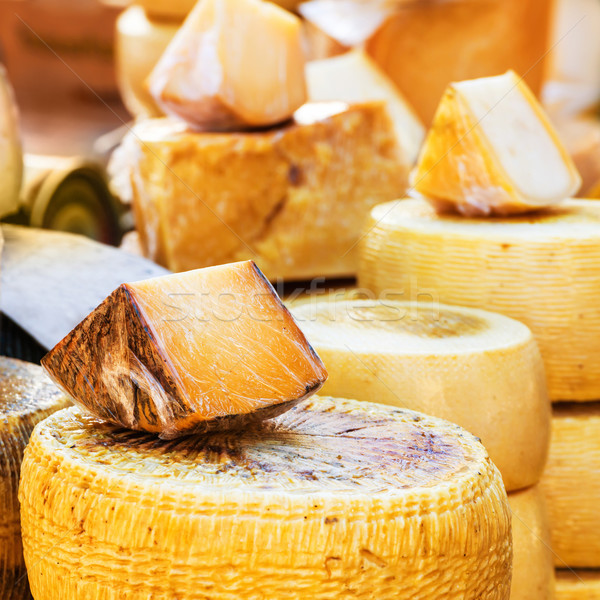 Different sorts of italian cheese Stock photo © vapi