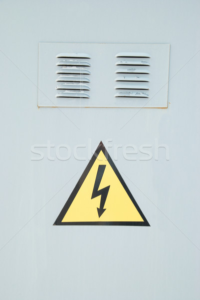 [[stock_photo]]: électriques · urgence · signe · jaune · gris · orange