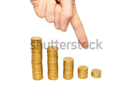 Concept of finance regression isolated on white. Stock photo © vapi