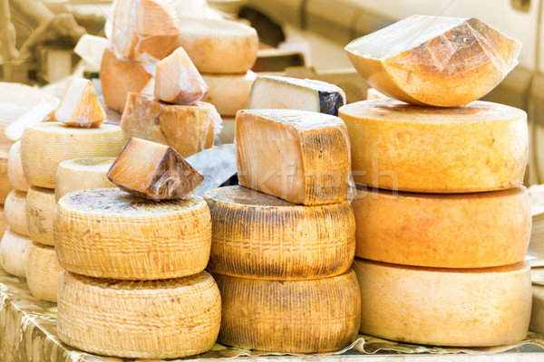 Different sorts of italian cheese Stock photo © vapi