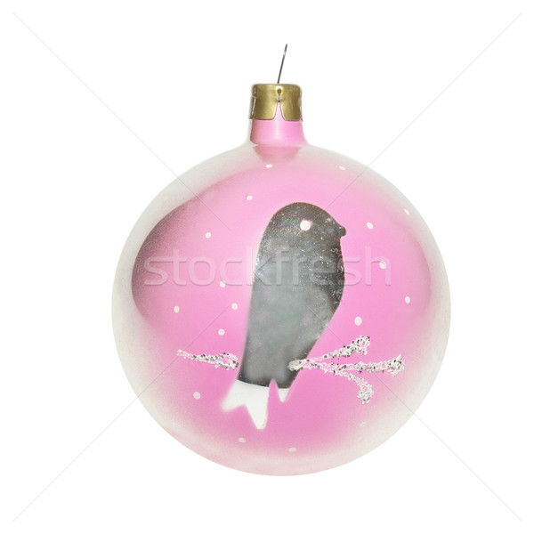 розовый Рождества безделушка изолированный белый свет Сток-фото © vapi