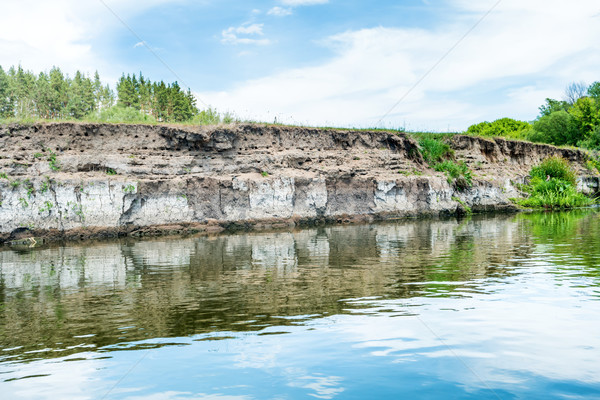 Calm landscape with blue river Stock photo © vapi