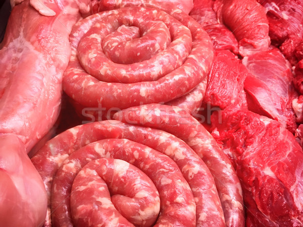 Sausages and beef steaks Stock photo © vapi
