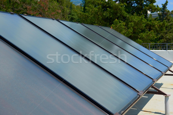 Solar panels on the roof Stock photo © vapi