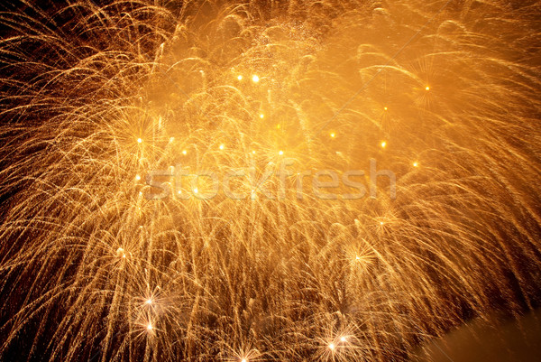 Vuurwerk zwarte hemel abstract licht achtergrond Stockfoto © vapi