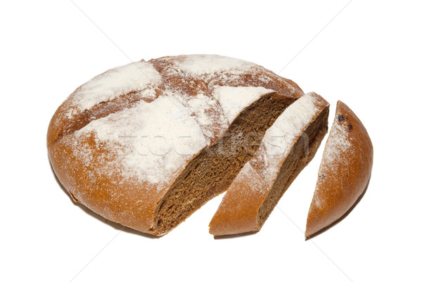 Sliced brown bread isolated on white. Stock photo © vapi