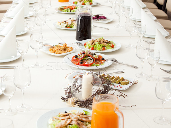 served restaurant table Stock photo © varlyte