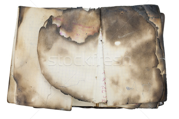 Burned  old notebook Stock photo © vavlt