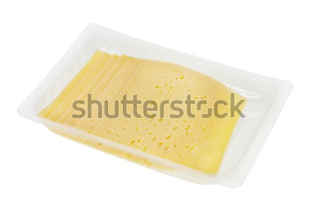 container with sliced ​ cheese Stock photo © vavlt