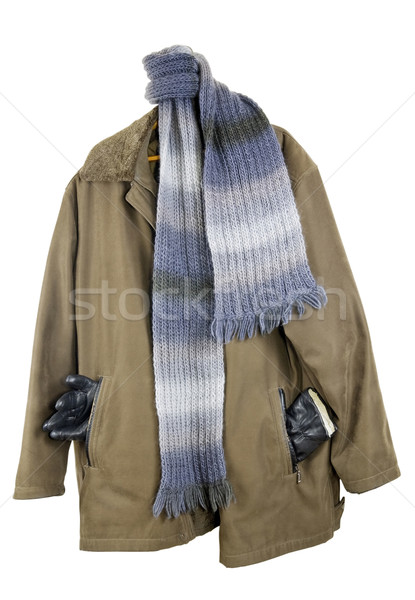 old man's winter coat Stock photo © vavlt