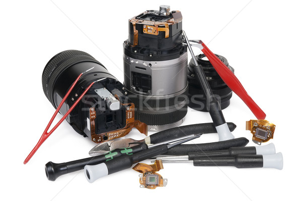 Workplace for lens repairing Stock photo © vavlt