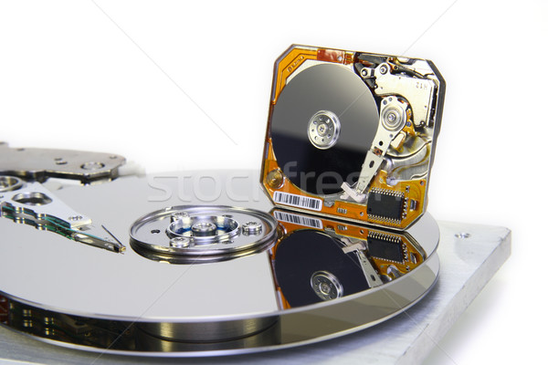Hard disks with diameter of plates 3.5 and 1 inch Stock photo © vavlt