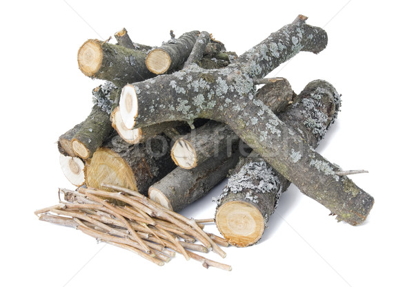 Stock photo: Fire wood logs 