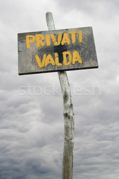 The sign tablet 'Private property'  Stock photo © vavlt