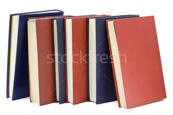 Drie Blauw Rood oude boeken retro Stockfoto © vavlt