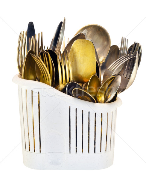 Old gold and silver flatware Stock photo © vavlt