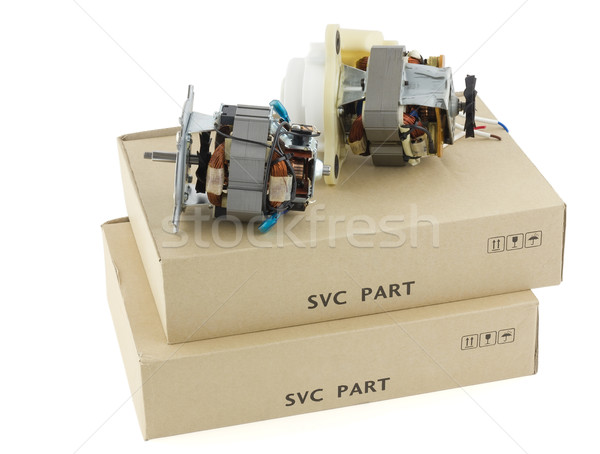 Electric motors and cardboard boxes Stock photo © vavlt