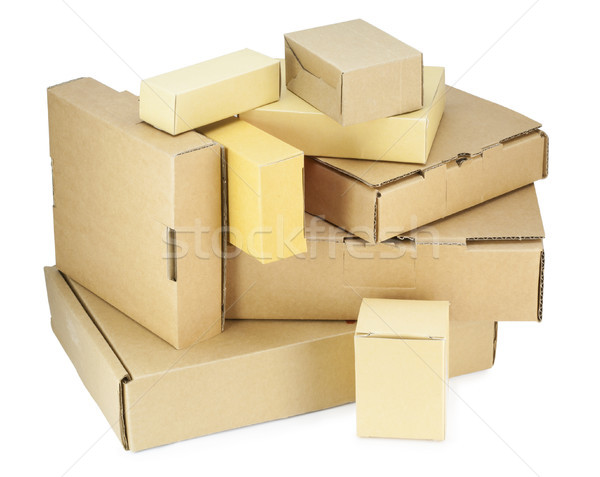 Cardboard boxes kit  isolated Stock photo © vavlt