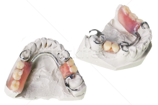 Sıva dişler yalıtılmış makro Stok fotoğraf © vavlt