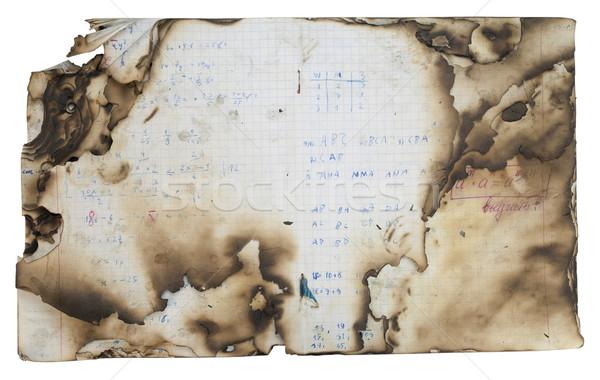 burned  school mathematician writing-book  mathematician Stock photo © vavlt