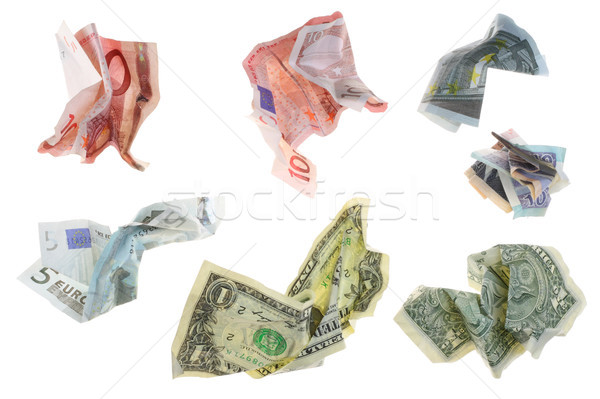 Isolated crushed money Stock photo © vavlt