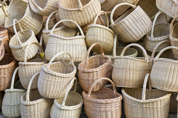 Wattled baskets background Stock photo © vavlt