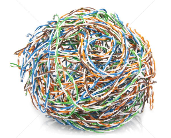 Big ball from a cable twisted pair Stock photo © vavlt