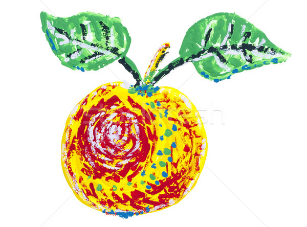 Abstract isolated  painted apple Stock photo © vavlt