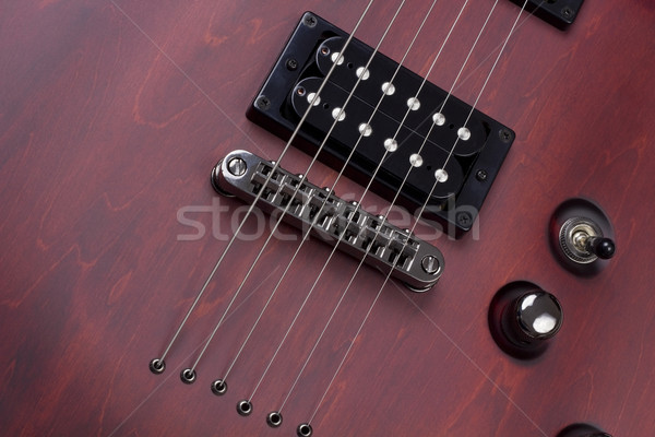 Retro rojo guitarra vintage sólido Foto stock © vavlt