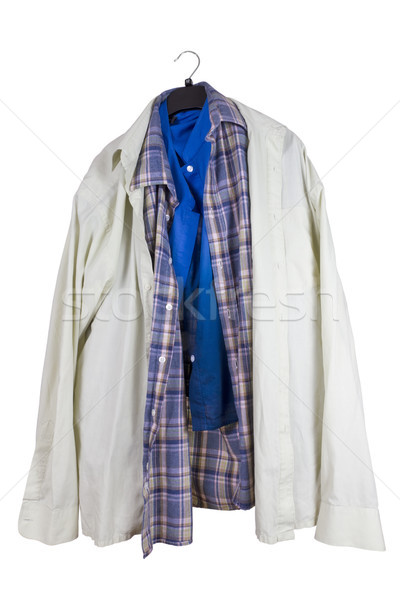 Old  men's clothes hanging on a hanger Stock photo © vavlt