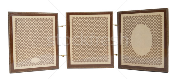 Trois isolé vieux bois plaques ensemble [[stock_photo]] © vavlt