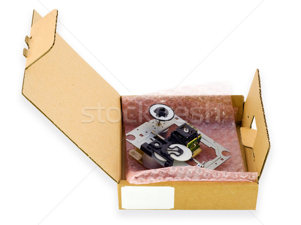 Cardboard packing for electronic spare parts Stock photo © vavlt