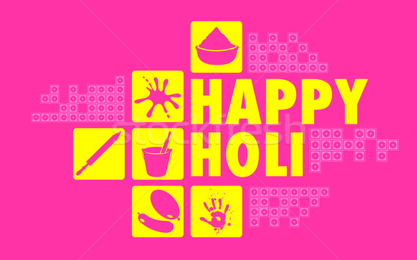Colorful Happy Holi Stock photo © vectomart