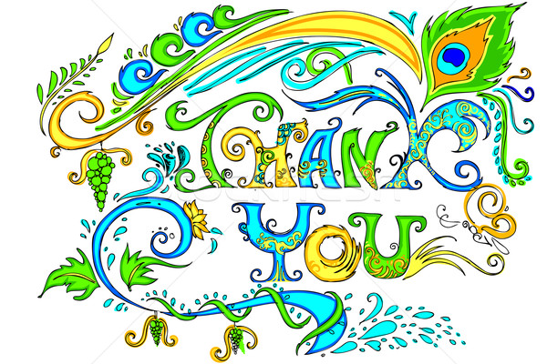 Colorful Thank You Card Stock photo © vectomart