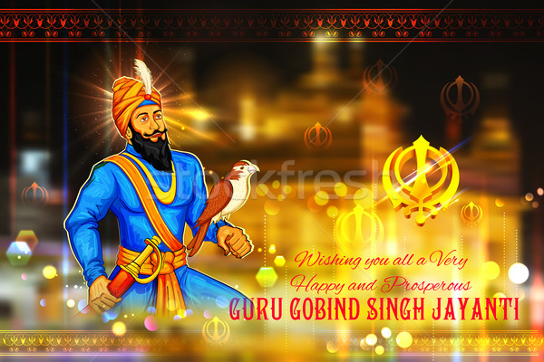 Happy Guru Gobind Singh Jayanti festival for Sikh celebration background Stock photo © vectomart