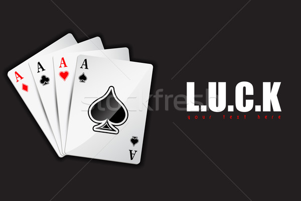 Luck card with four Aces Stock photo © vectomart