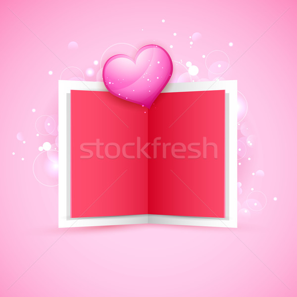 Foto stock: Amor · cartão · ilustração · coração · papel