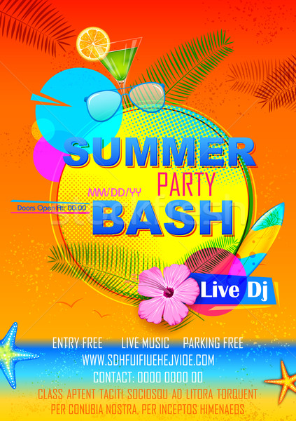 Stock photo: Summer Party poster design