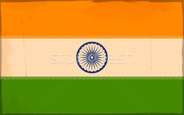 Tricolor indian Flagge Republik Tag Indien Stock foto © vectomart